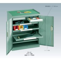 TRUSCO 抽拉层板工具柜“DX型”（平面顶板型） 宽881mm·双开门式样