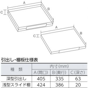 TRUSCO 抽拉层板工具柜“DX型”（平面顶板型） 宽501mm·单开门式样