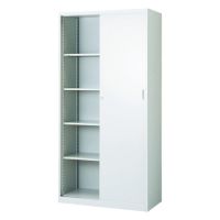 Trusco 单元型墙面书柜（钢制移门） 白色