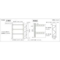 Trusco 重型托盘货架（3层横梁·1000kg型） 高度4000mm