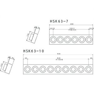 Trusco 刀具收纳座 HSK63A·BT40·NT40兼用 HSK63系列