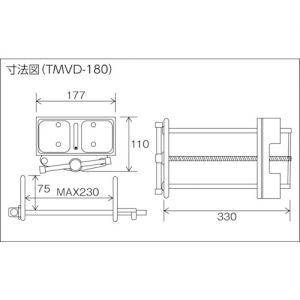 Trusco 木工用虎钳 桌下型