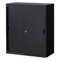 Trusco 单元型墙面书柜（钢制移门） 黑色