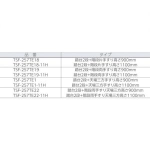 Trusco 作业踏台（高强度型·带护栏型） 2阶 TSF-256TE系列