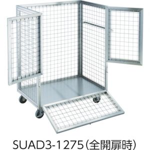 Trusco 不锈钢钢网手推车（3扇门型） SUAD3系列