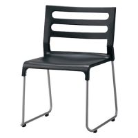 Trusco 轻量型堆叠椅 黑色 铝管 无座垫