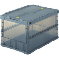 Trusco 薄型折叠式透明收纳箱 带盖 TSK-CB系列
