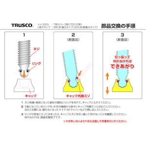 Trusco B型G字夹用部件 法兰帽·环