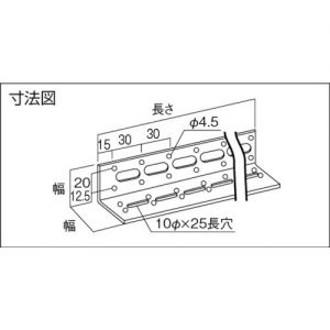 Trusco 配管支撑用角钢（两侧冲孔型·40型） 钢制 TKLM-W-U系列