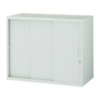 Trusco 单元型墙面书柜（钢制推拉三扇门） 白色
