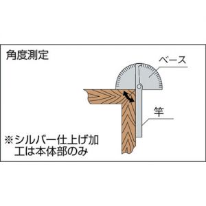 Trusco 量角器（镀银·刻度值：0.5°） TP系列